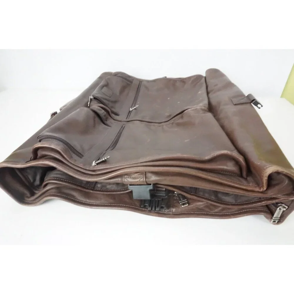 Tumi Brown Leather Garment Bag Luggage